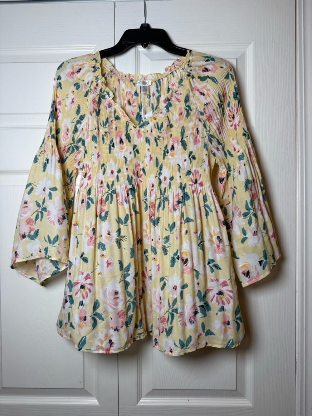 Spense Yellow Floral Blouse‎ Top